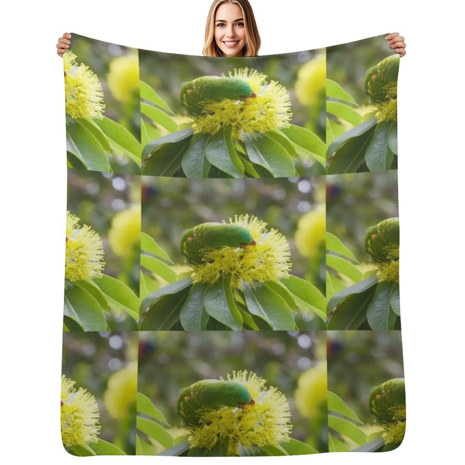 

Scaly Breasted Lorikeet Throw Blanket Decorative Soft Throw Blanket for Couch Sofa