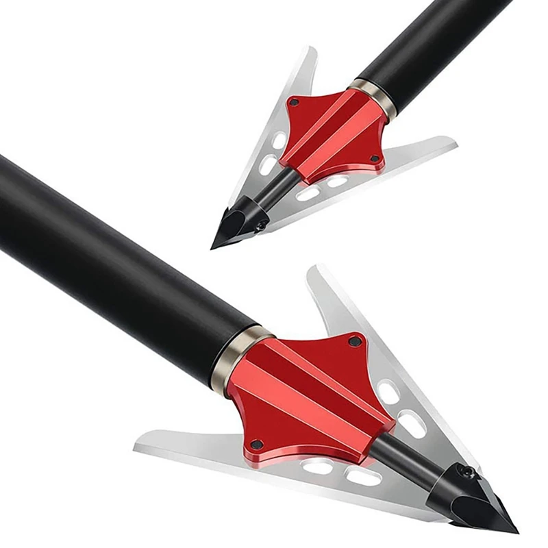 6 Pcs Hunting Broadheads 2 Spring Slide Blade Broadheads For Mechanical Compatible With Crossbow And Compound Bow