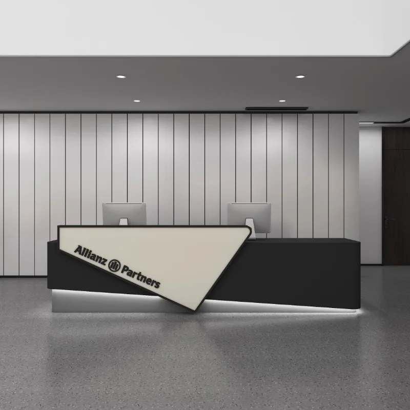 

Counter Beauty Salon Reception Desks Register Elegant Business Welcome Reception Desks Light Luxury Modern Scrivania Furniture