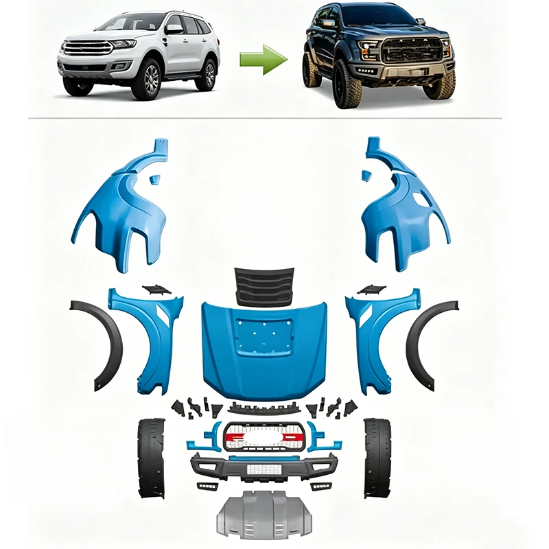 High Quality F150 Style Facelift Conversion Body Kit Fit for Everest Front Rear Bumper Exterior Modified Parts Accessories
