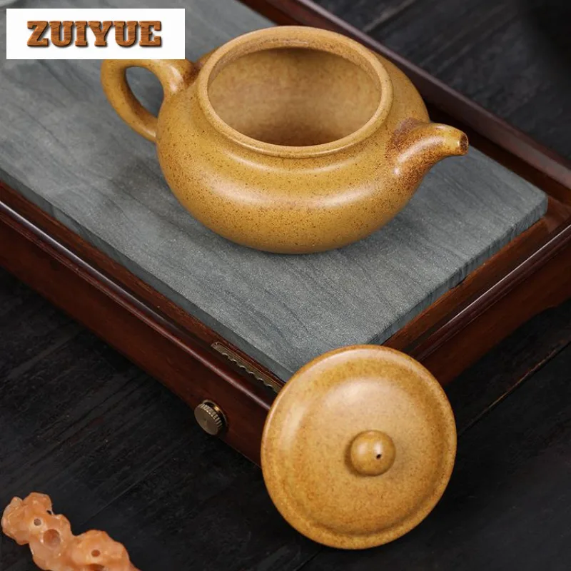 380ml Luxury Yixing Purple Clay Teapots Famous Artists Handmade Dragon Pot Raw Ore Keel Gold Sand Mud Kettle Zisha Tea Set Craft