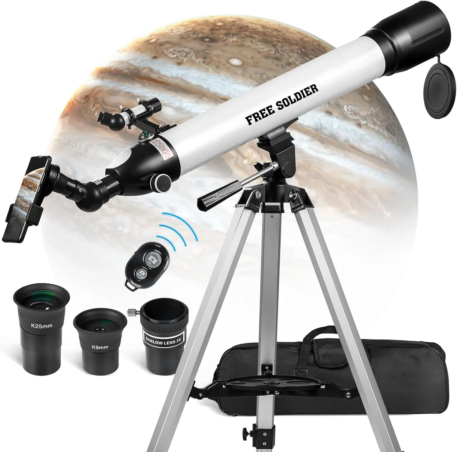 for Adults High Powered, 700x90mm AZ Astronomical Professional Refractor Telescope for Beginners Astronomy with Advanced Eyepiec