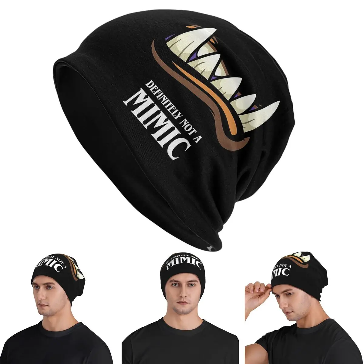

Definitely Not A Mimic Настольные ролевые игры Skullies Шапки Шапки Теплые осенне-зимние уличные шапки Вязаные шапки для унисекс