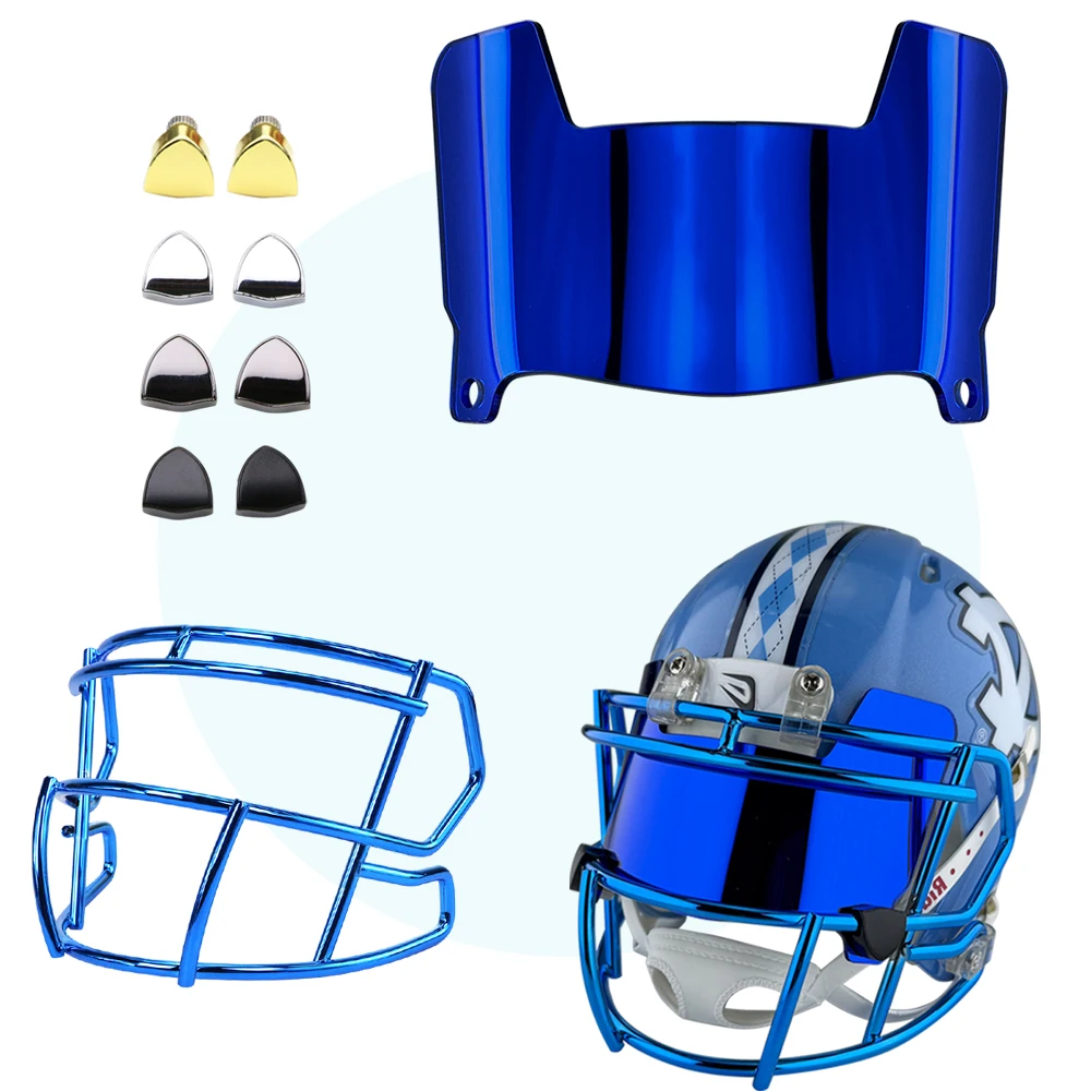 Mini Football Helmet Visors with Clips Chrome Rugby Mirror Small Football  Visors for Collection - AliExpress 18