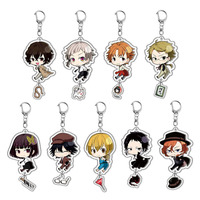Dogs Keychain Izumi Kyouka Nakajima Atsushi Dazai Osamu Ryunosuke Akutagawa Cosplay Anime  Key Chain Pendant Cartoon Badge