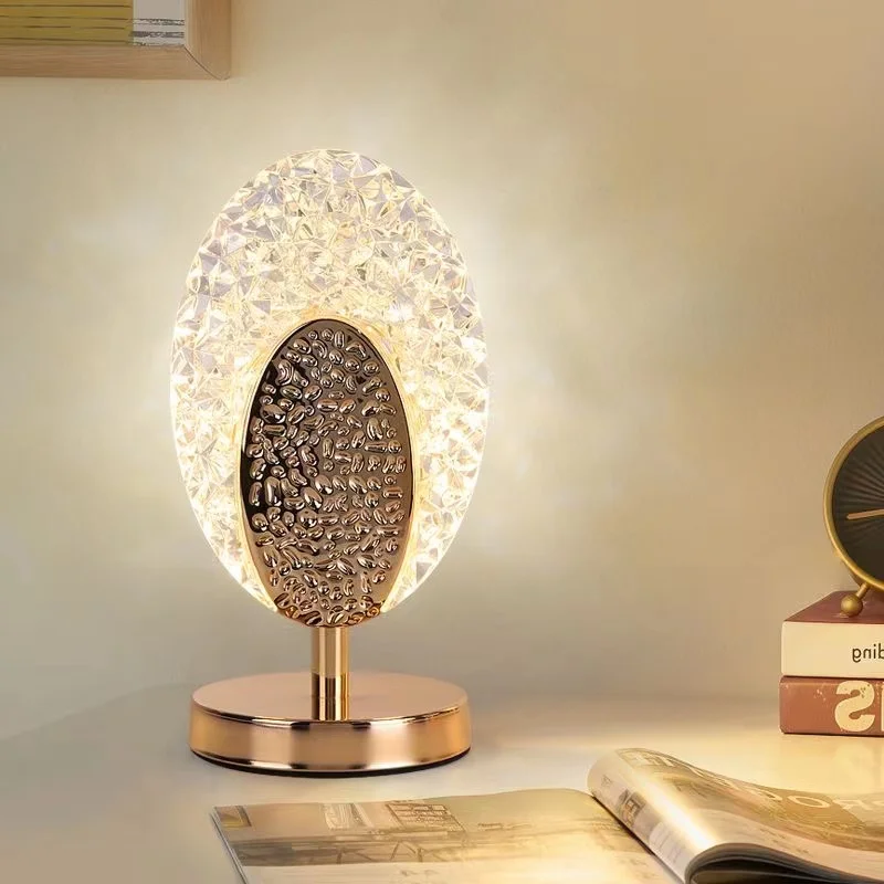 LED Crystal Table Lamp Star Moon Night Light 3 Color Dimmable Light Room Bedroom Bedside Decor Lighting Birthday Gift Lamps