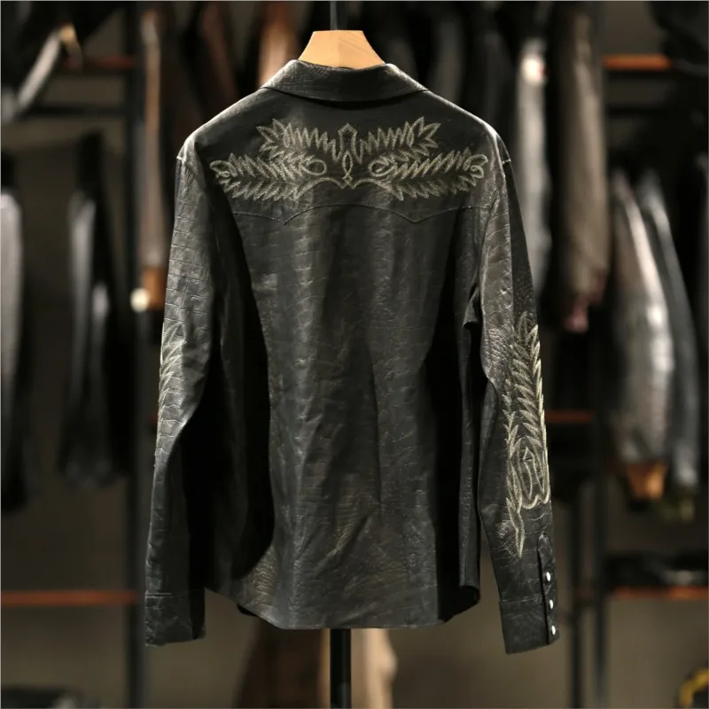 Kép 3: Alig embroidered Ing enzyme-washed Agg Könnyűsúly Tea Csutka kicsi bőrből