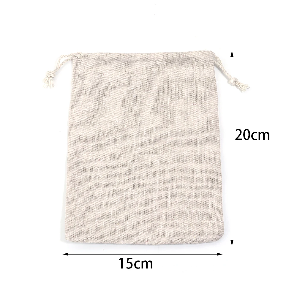 5/10Pcs Multiple Sizes Linen Drawstring Bags Coin Money Card Holder Gift Jewelry Pouch Cosmetic Wash Storage Bags Supplies