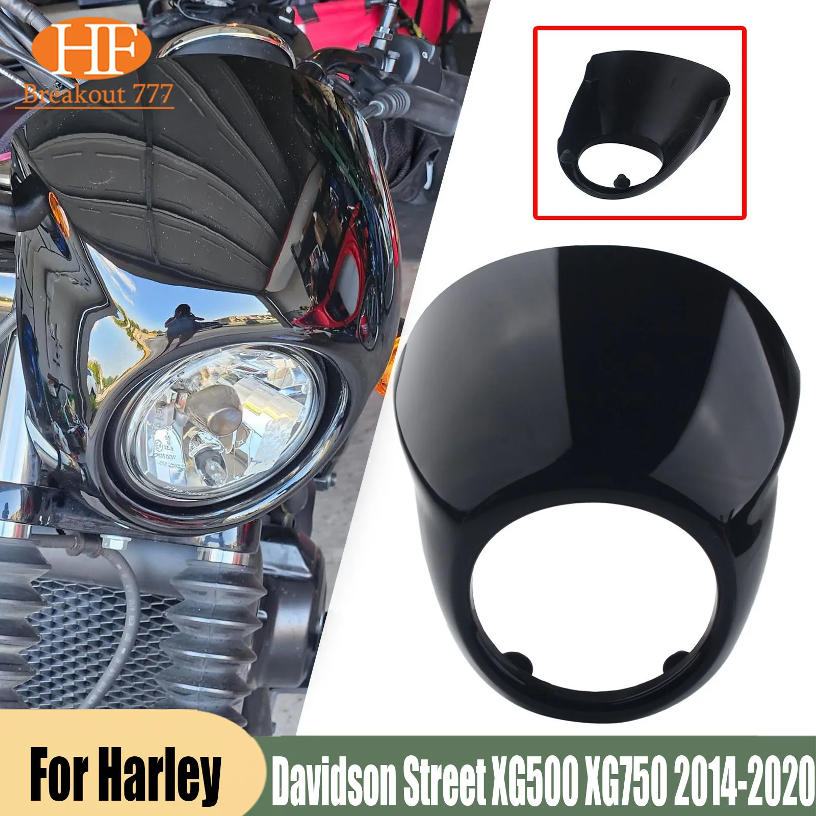 Motorcycle Head light Mask Headlight Fairing Front Cowl Fork Mount For Harley Davidson Street XG500 XG750 2014-2020