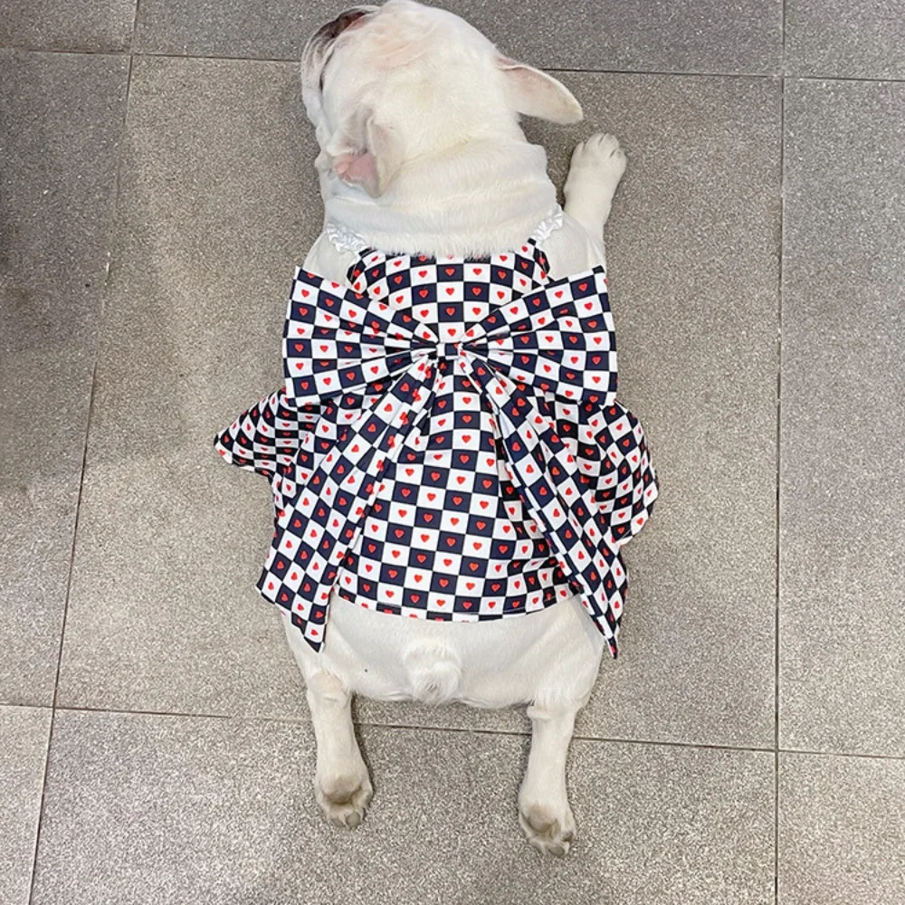 

Checkerboard Plaid Dress for Dogs and Cats, Spring and Summer Clothing, Pet Clothes, Jarre Aero, Bull, Pug West Highland, Bichon