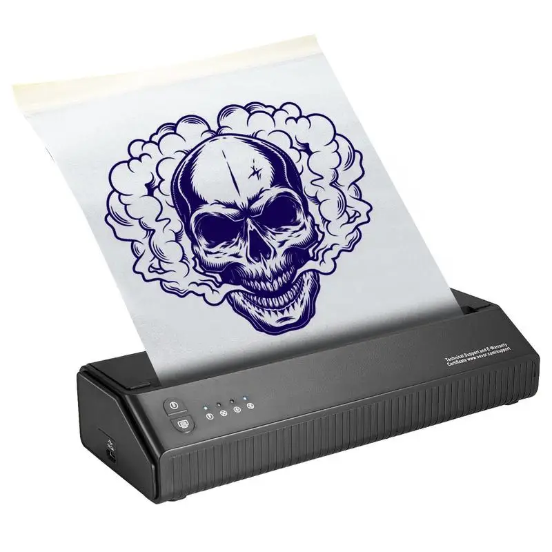 Tattoo transfer stencil printer, wireless Bluetooth tattoo stencil printer with 10-piece transfer paper and fabric bag, portable tattoo printer for Android and iOS phones