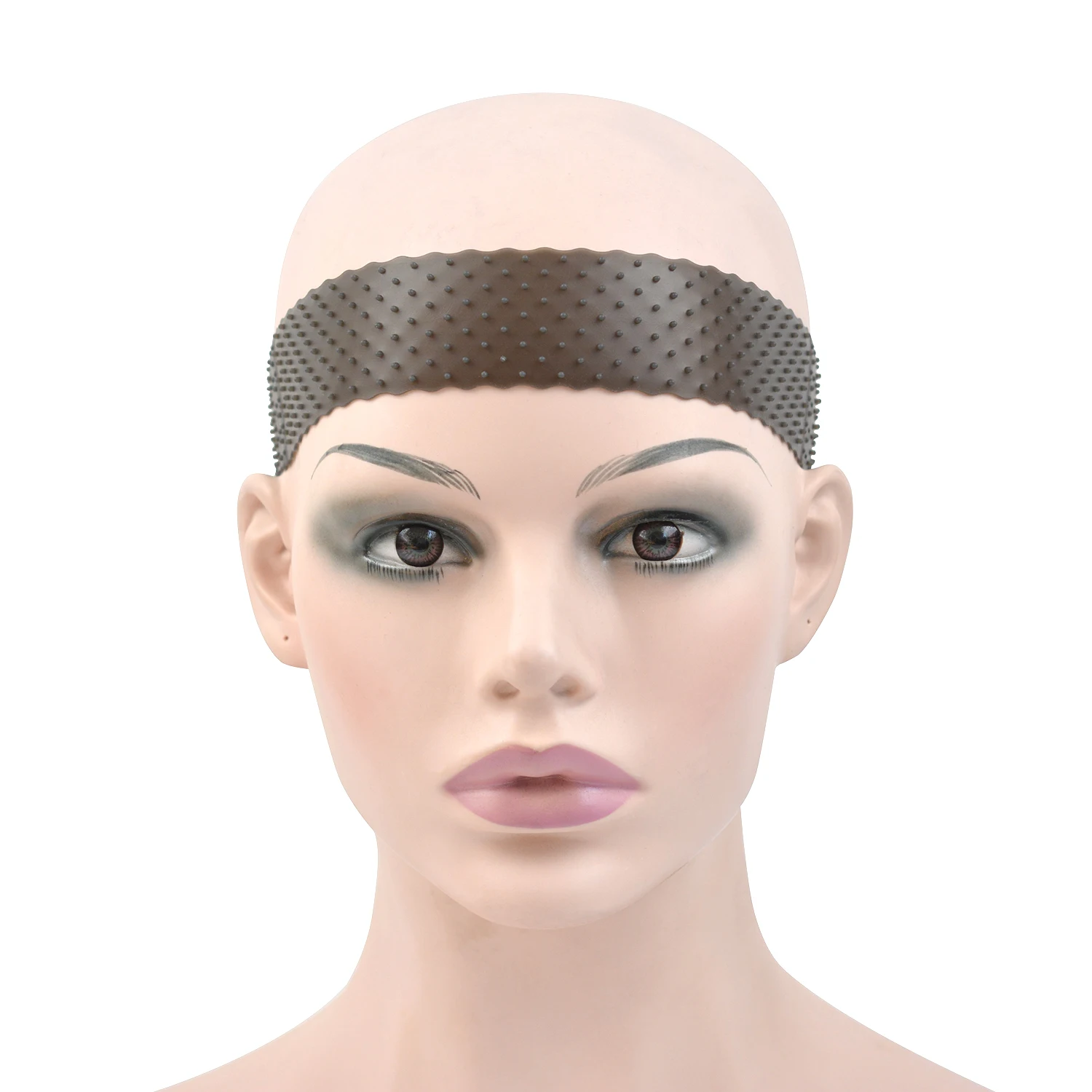 1 PC Black /Brown Silicone Wig Grip Band Non-Slip Elastic Headband  for Keeping Wigs Fix Accessories in Place