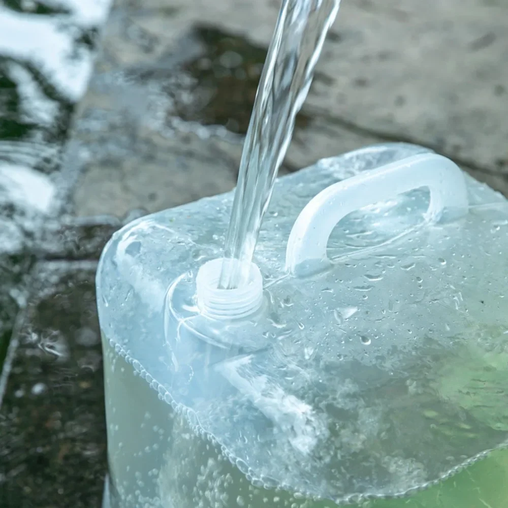 5-20L دلو قابل للطي مع صنبور سعة كبيرة حقيبة المياه المحمولة للتخييم في الهواء الطلق الطوارئ سيارة تخزين حقيبة زجاجات المياه