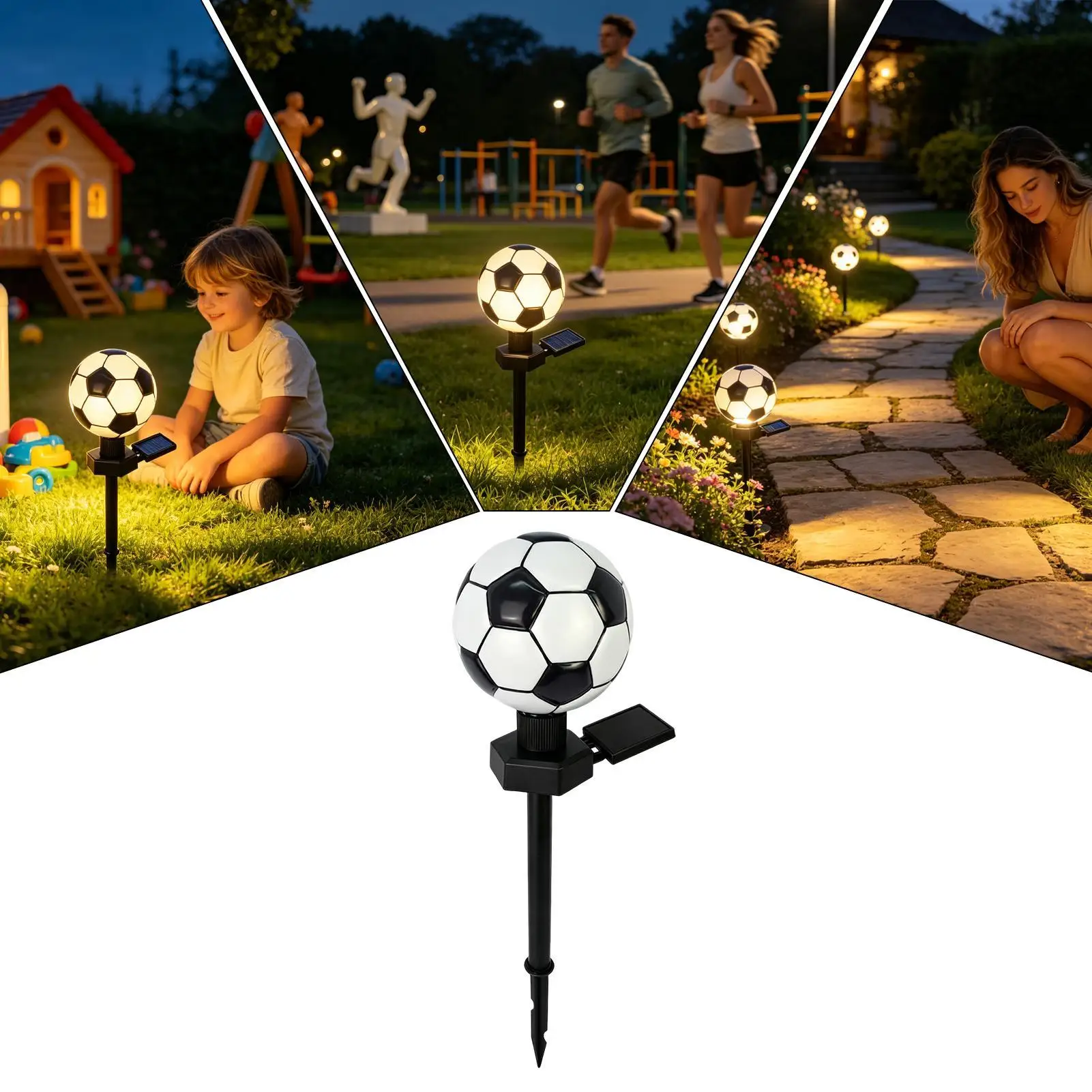 

Outdoor Solar Light Waterproof Decorative Bright Lamp Lantern Soccer Solar Lights Outdoor For Yard Lawn Garden Pathway Walkway