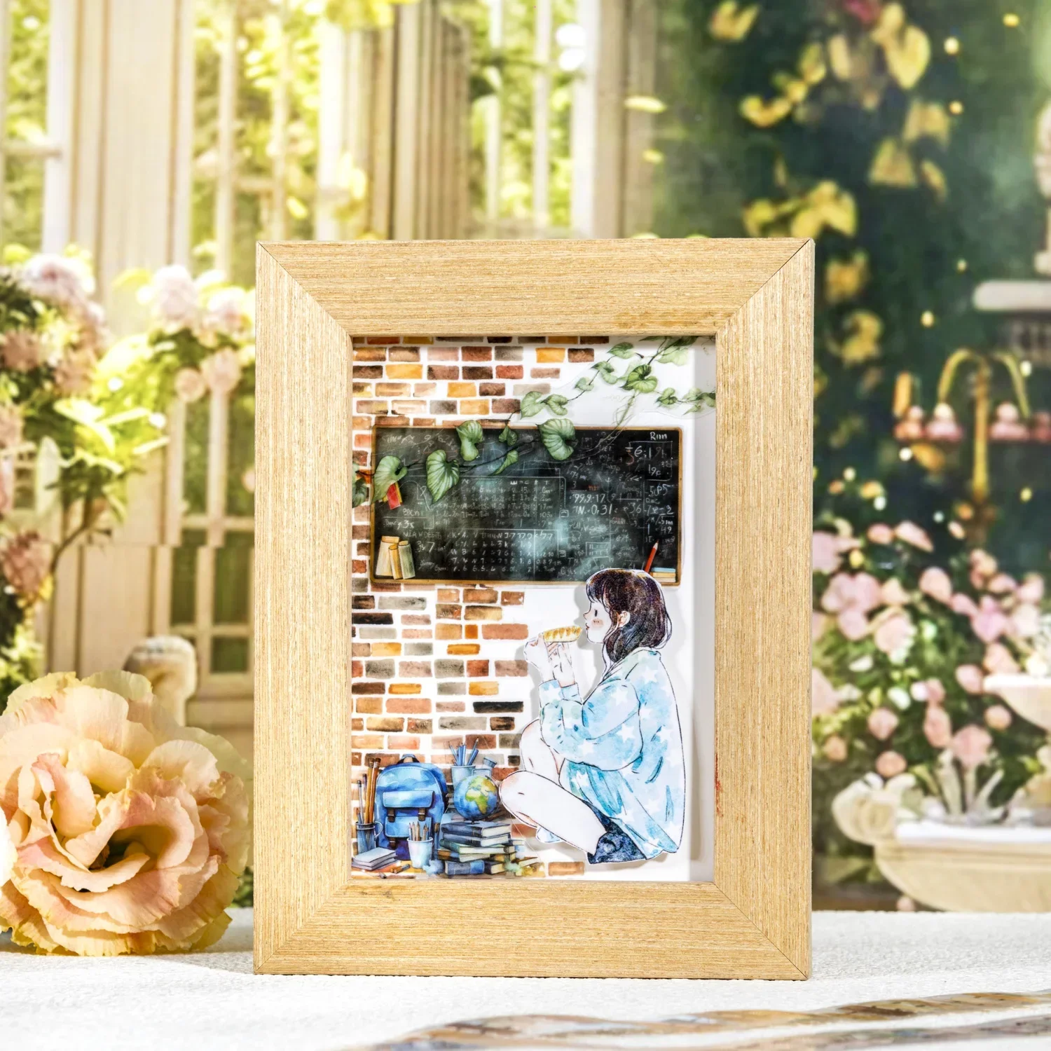 JIANWU 25mm*200cm Garden Path Series Vintage Plant Fence Wall Landscaping PET Tape Creative Journal Material Collage Stationery