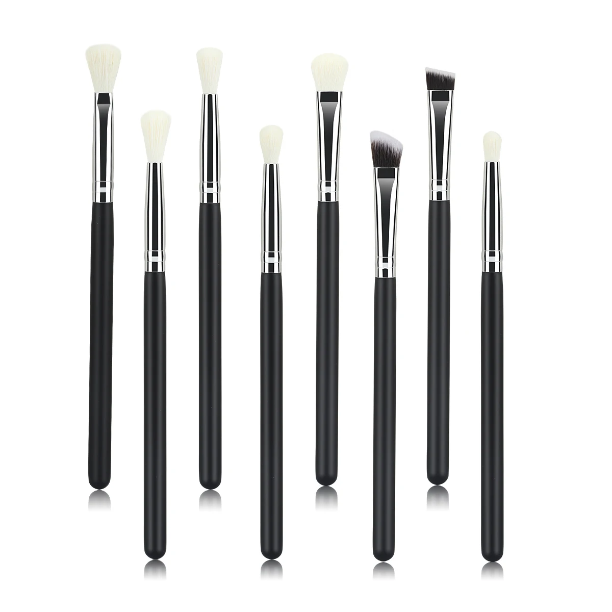 Professional 8pcs Classic Natural Eye Makeup Brushes Set Eyeshadow Eyebrow Blending Smokey Black Beauty Make up Brushes