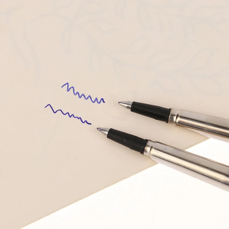 2ชิ้นสีดำ/น้ำเงิน11.6ซม. ปากกาลูกลื่นเติม0.5มม. 0.7มม. ปลายเหมาะกับการเปลี่ยนปากกาสมบัติรีฟิลสีดำและสีฟ้า