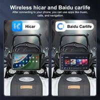 5 Inch Waterproof Motorcycle GPS Navigator Wireless CARPLAY Android AUTO 2K HD Touch Screen Tire Pressure Monitoring Loop