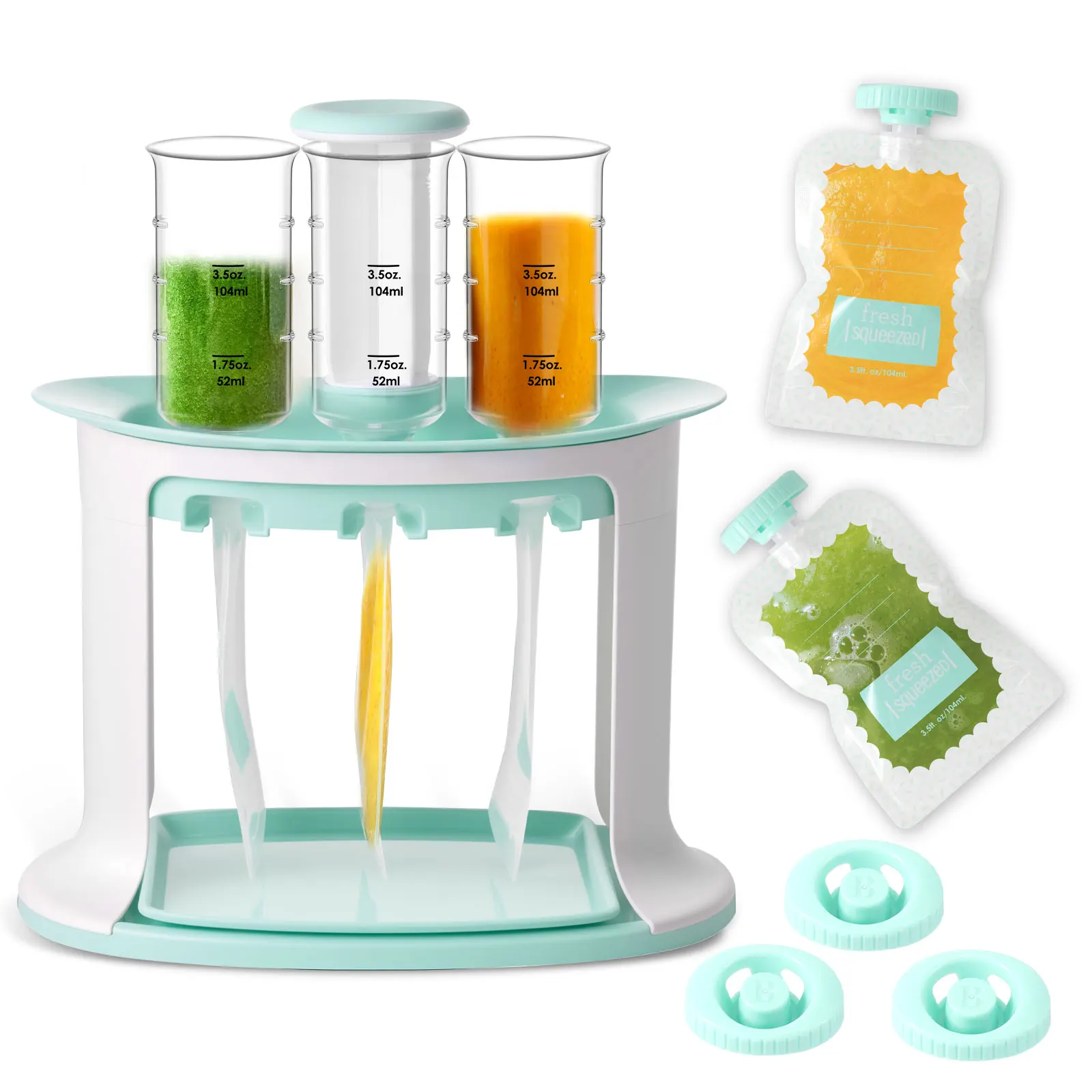 

Станция для выдавливания детского прикорма с 5 шт. пакетами для выдавливания, диспенсер для детского питания, мельницы для детского питания, станция для выдавливания