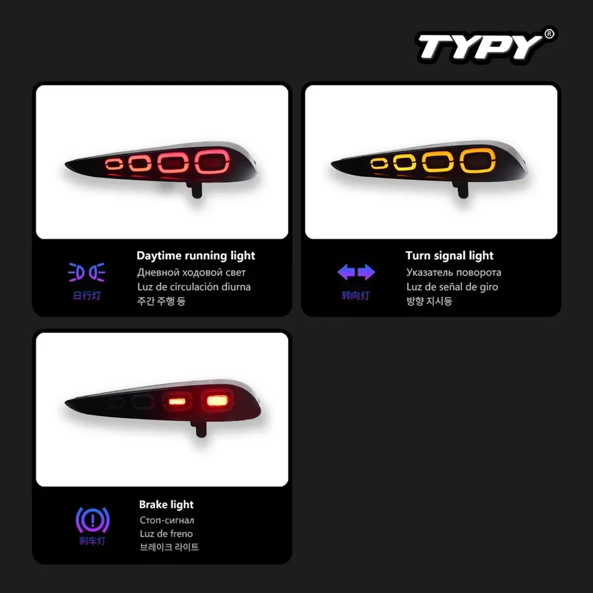 

TYPY New LED Tail Lamp Upgrade Modified For Toyota Supra RGB Taillight 2018-2023 Dynamic Signal Tail Lamp Auto Accessories