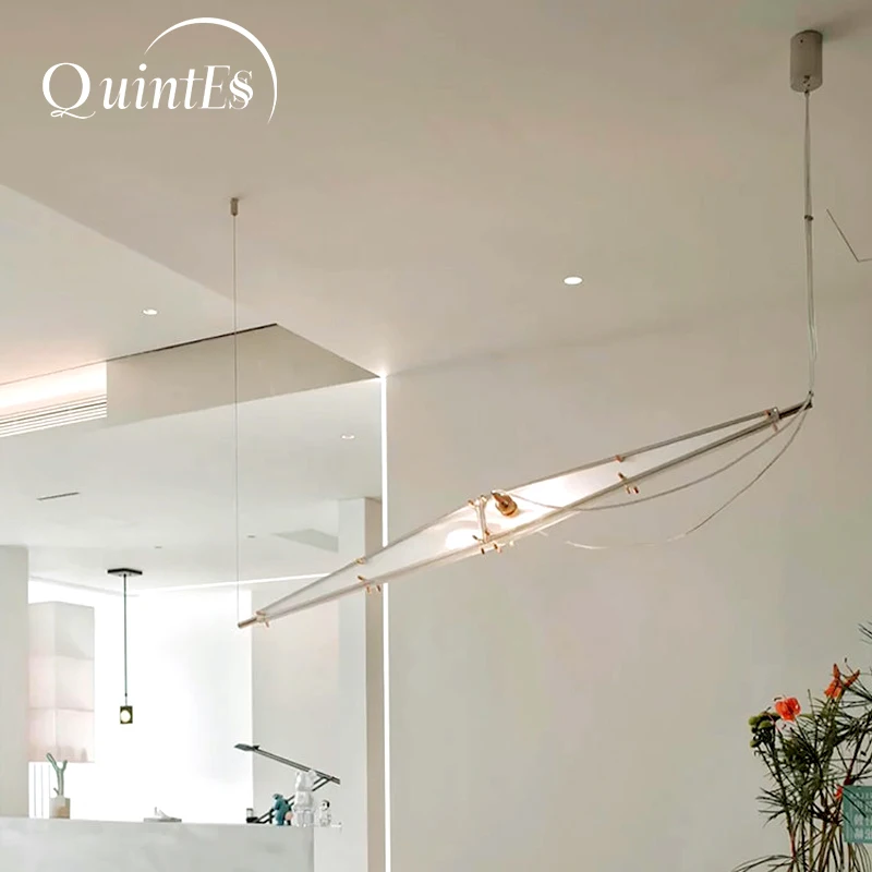 LED Glass Chandelier Minimalist Design Silver Art Decor Interior Pendant Lighting for Staircase Living Room Home
