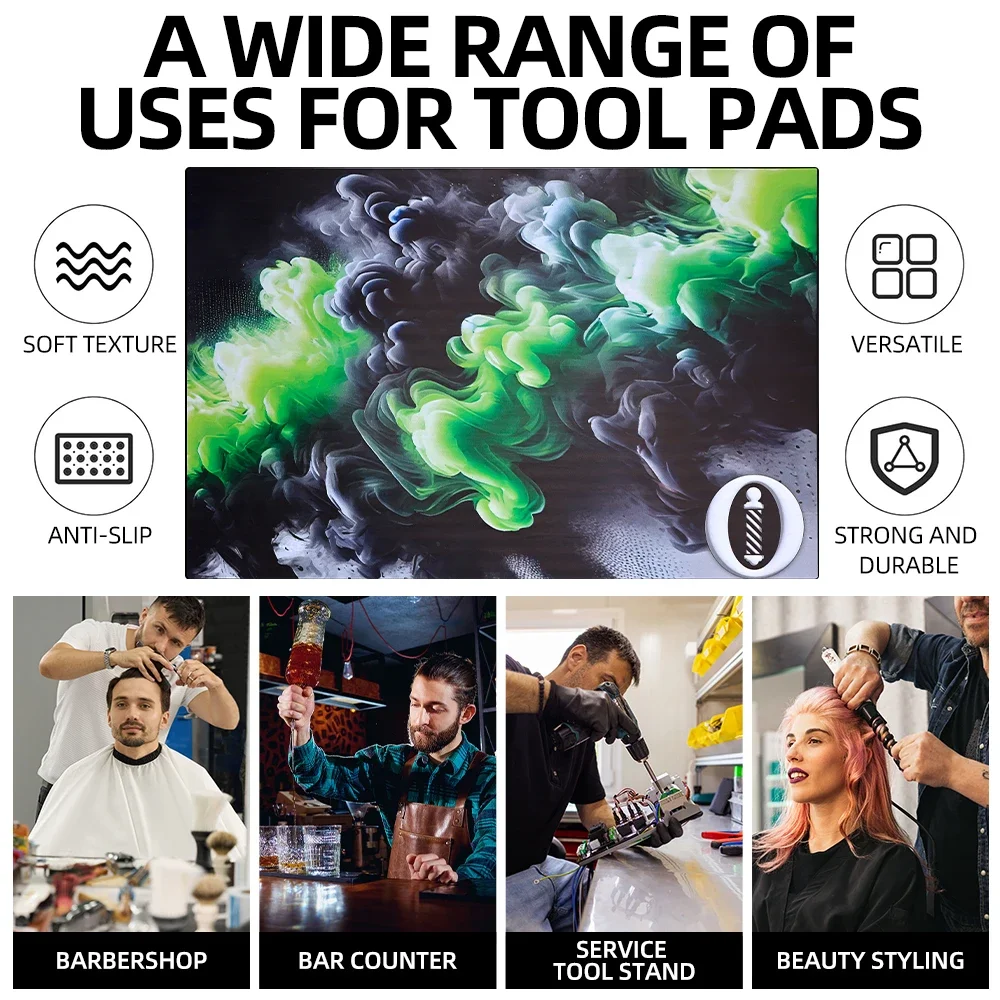 جديد مقاومة للحرارة الحلاق حصيرة عدم الانزلاق سطح المكتب حصيرة لصالون محطة التصميم مقص المقص مشط تصفيف أداة ملحق #2