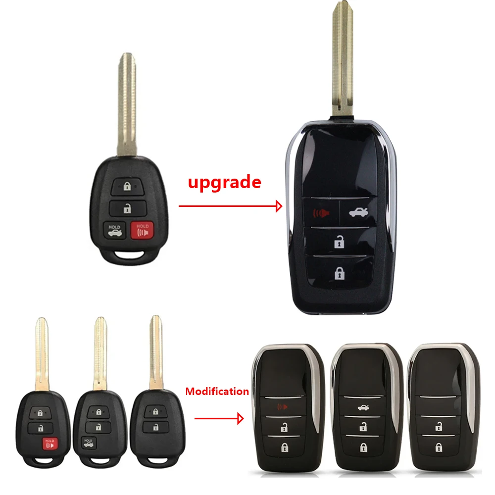 

Upgrade Car Key Housing Case Shell for Toyota RAV4 Prado YARIS Prius Highlander Sequoia Tundra Tacoma Reiz Corolla Vios Camry