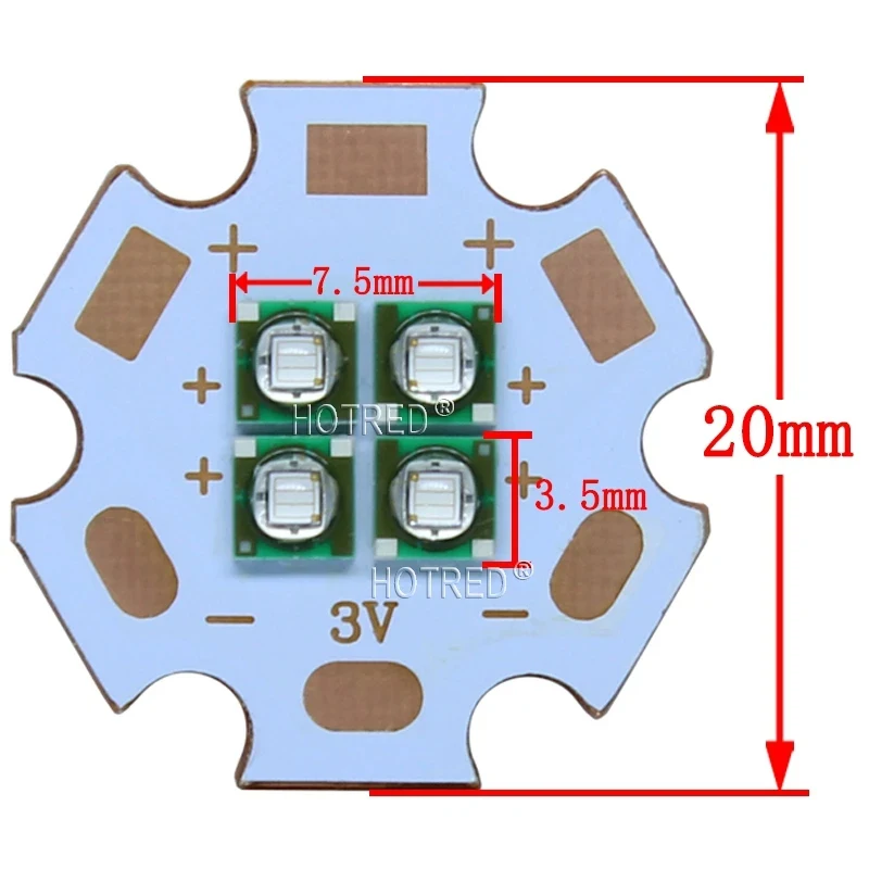 10W 12W 3535 3V6V12V EPILEDS 3535 Royal Blue 450nm Deep Red 660nm Plant Grow LED light Diode Emitter Light  for garden