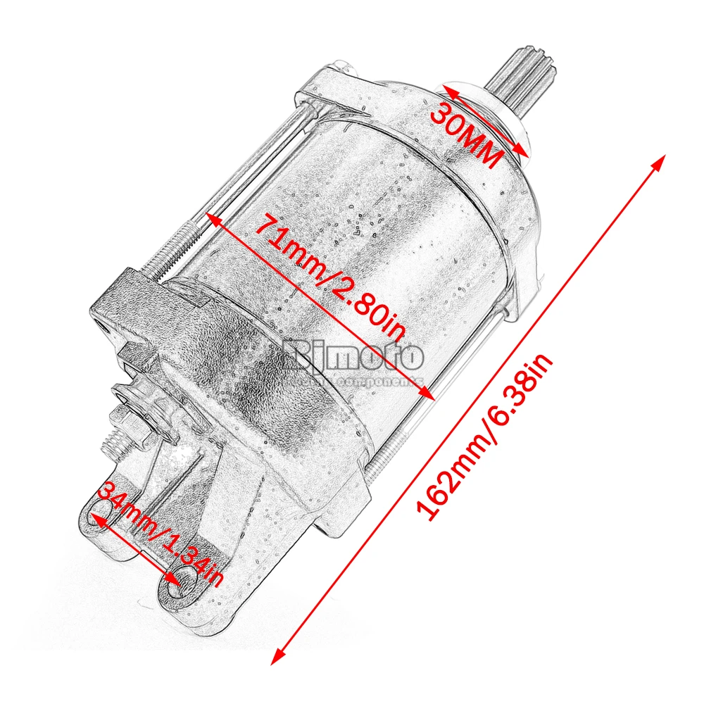 Motorrad-Motorstarter für Suzuki VL125 VL250 Intruder LC 31100-26F00 für Kawasaki ZX1000 Ninja ZX-10R 2010 21163-0044 – Detail 7