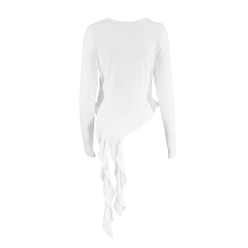 

2025 spring knitted crew neck bottoming shirt women's design sense inside slim-fitting long-sleeved T-shirt top 1213