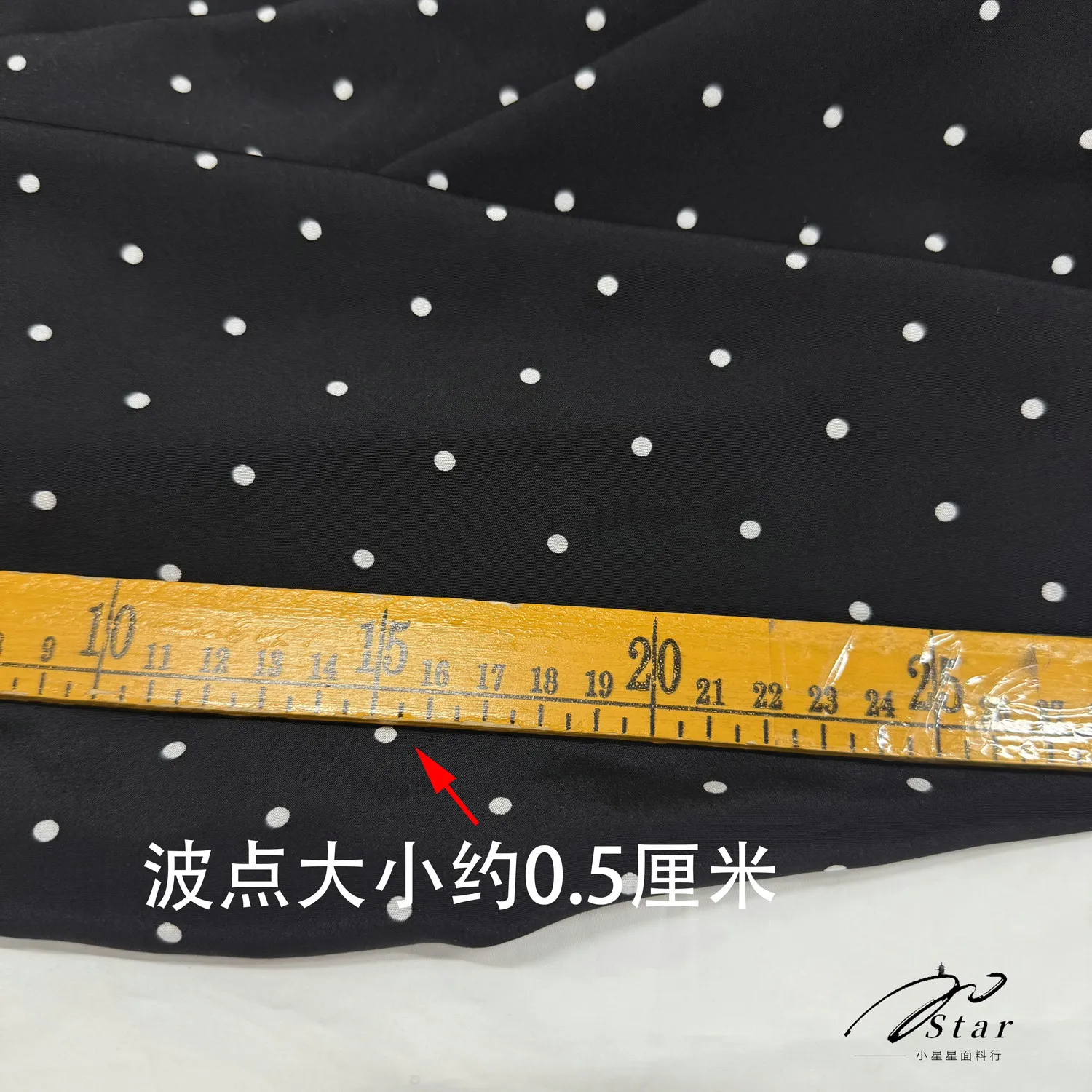 Heavy Black Bottom White Small Polka Dot Silk Crepe De Chine Cloth Shirt Dress Pajamas Silkworm Silk Satin Fabric