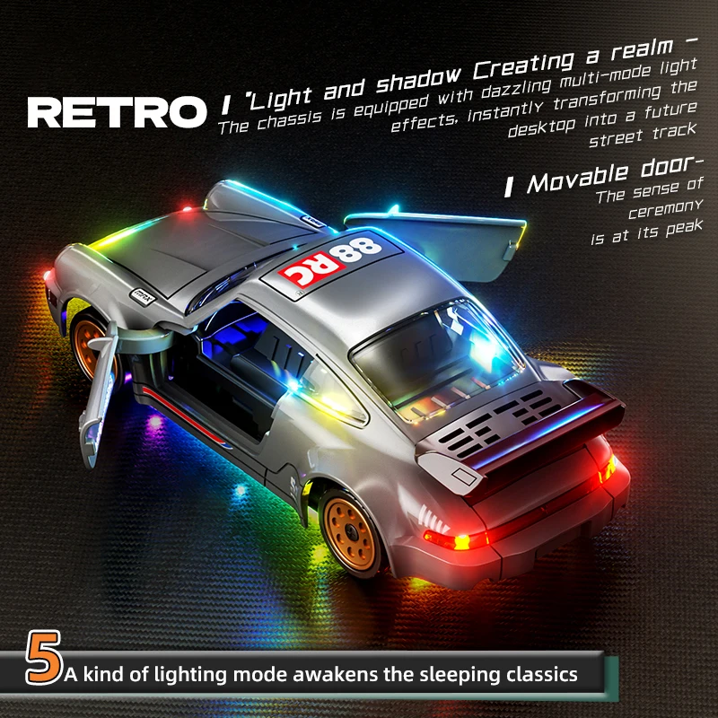 Mini Coche RC Drift Con Giroscopio – Escala 1/43, 4WD, 15 Km/h, Luces LED, Batería 200 MAh, Regalo Para Niños Y Adultos