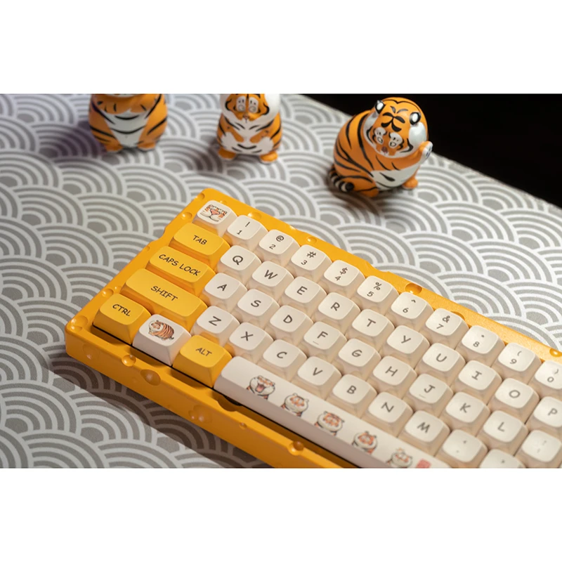 Imagem -02 - Tigre Gordo Projeta 146 Chaves Faça Você Mesmo Pbt Dye-sub Keycap mx Duplo Tiro Substituível Xda Perfil Keycaps para Teclado Mecânico o