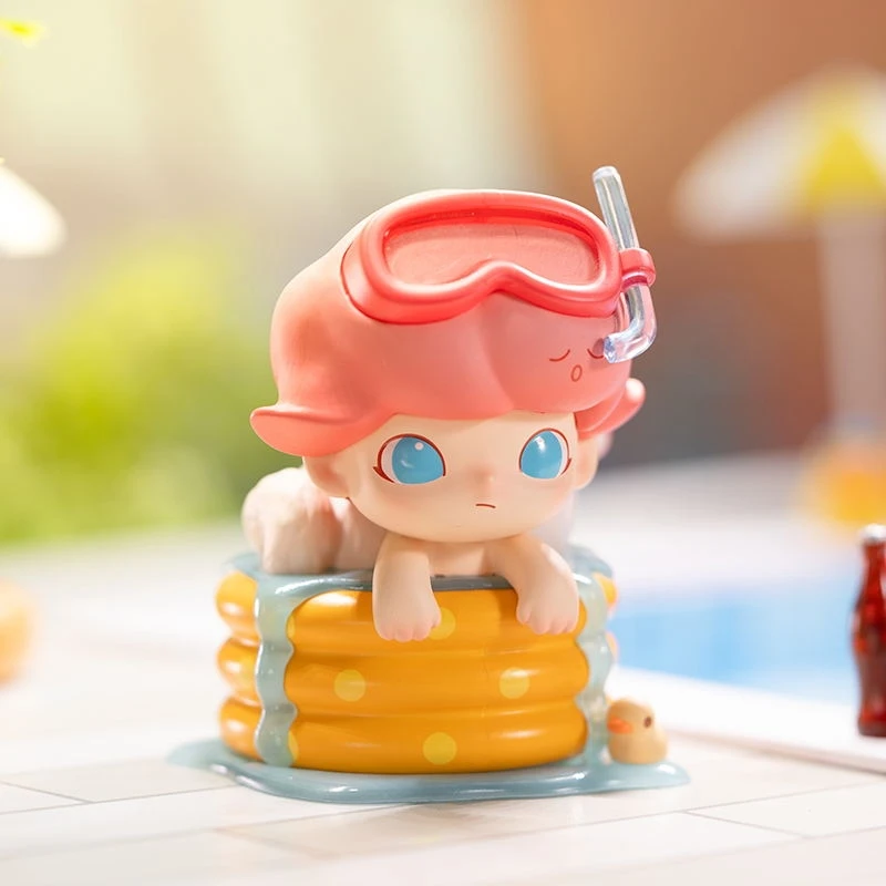 POP MART DIMOO Anime figurka Anime na wakacje figurki ozdoba torby dekoracja domu lalki Model prezent dla dziewcząt