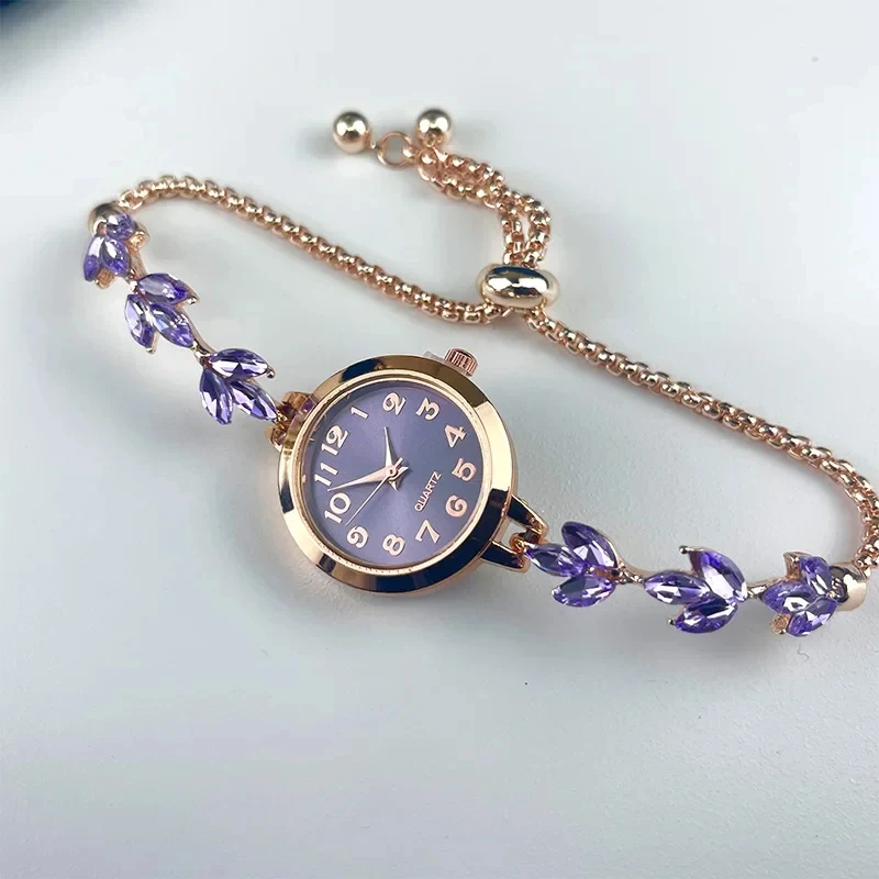 New Elegant Lady Watches Pull The Strap Chain Bracelet Quartz Watch Trendy Temperament Reloj Mujer Girls Clock GiftWithout Box