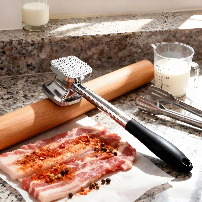 Hot Sale Double-sided Meat Mallet Multifunctional Meat Tender Hammer Aluminum Alloy Meat Tender Beef Chicken