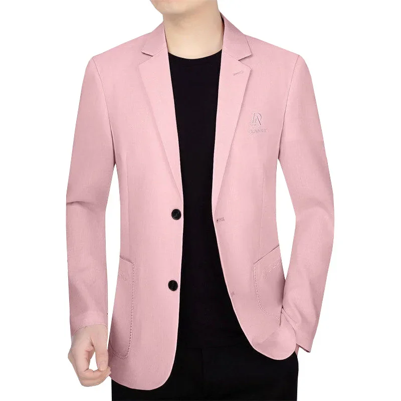 Men Spring Thin Blazers Suits Jackets Business Slim Casual Suits Coats New Fashion Male Solid Blazers Jackets Men\'s Clothing 4XL