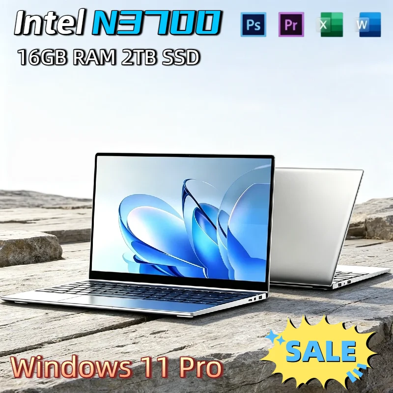 

Intel N3700 NEW 15.6 Inch Computer Laptop 16GB RAM 2TB SSD Windows 11 Ultra Slim Notebook Gamer 1920x1080 Office Study PC Max