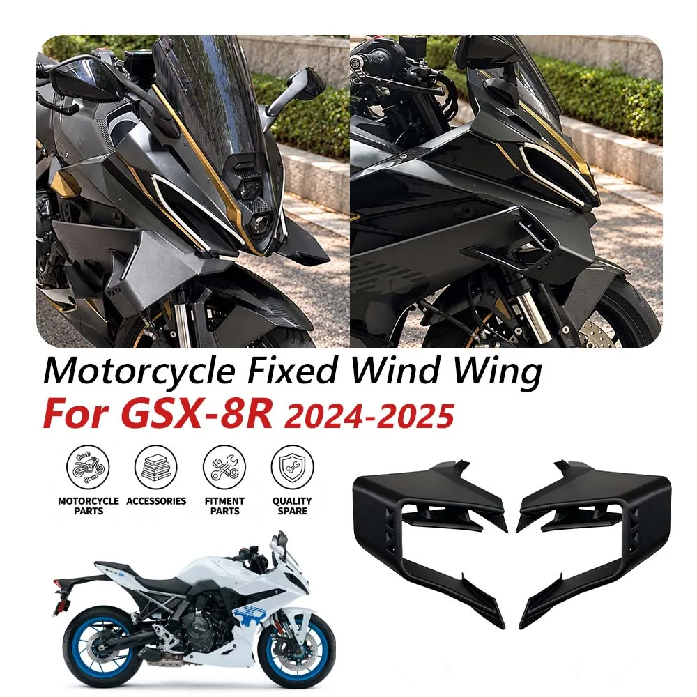 For GSX-8R GSX8R GSX 8R 2024 2025 Motorcycle Aerodynamics Airflow Deflector Front Spoiler Side Fairing Downforce Fixed Wind Wing
