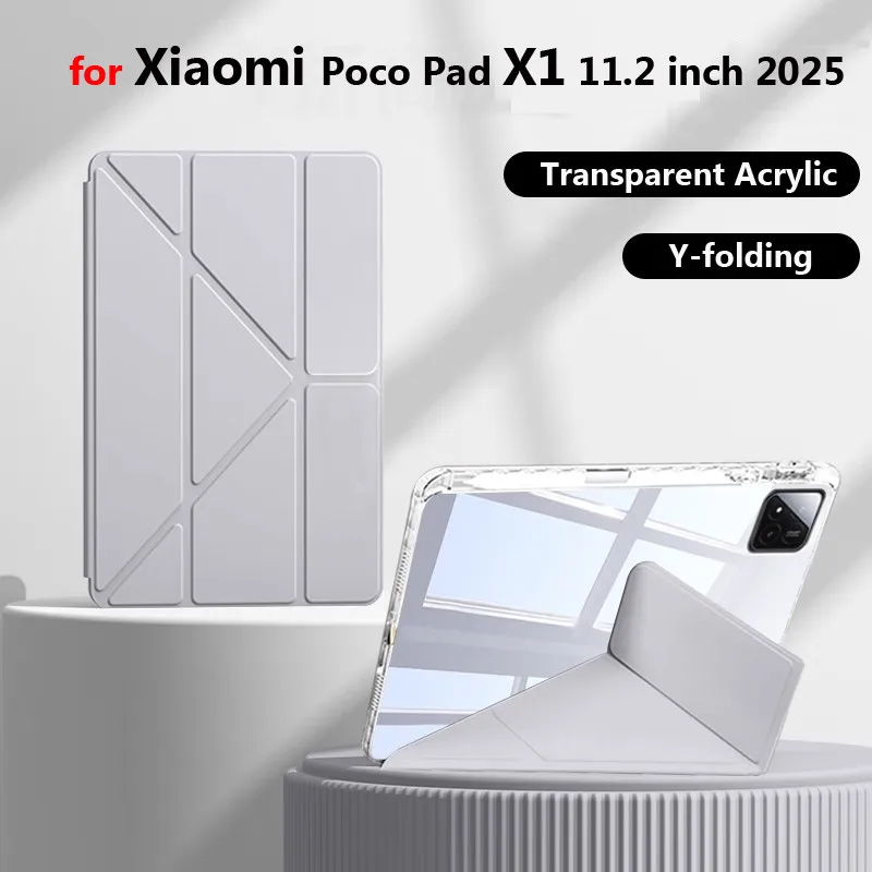 

Case for Xiaomi Poco Pad X1 2025 11.2 Inch Pad8 Pro 11.2" Pad 2 11inch Redmi K Pad Mini 8.8 Inch Transparent Acrylic Tablet Case
