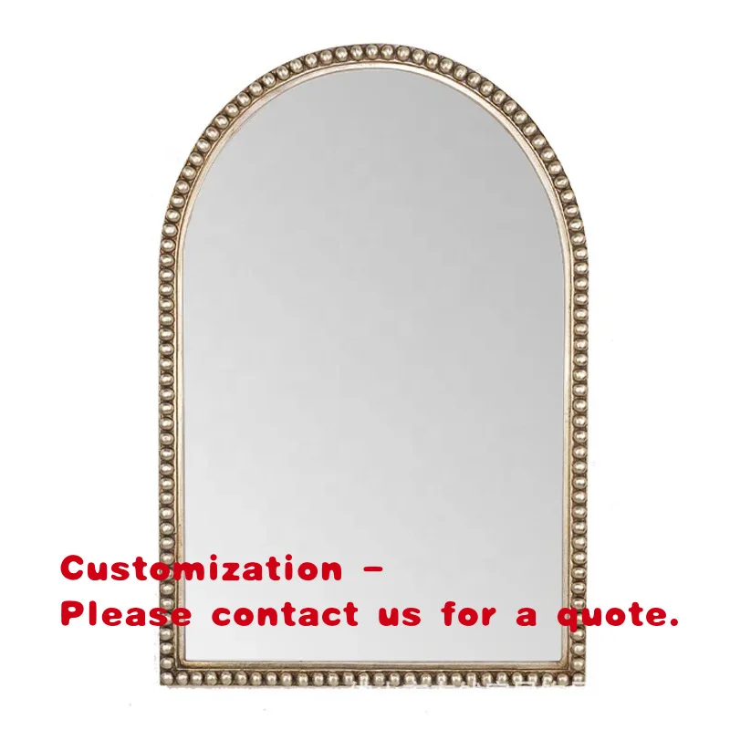 custom.Stock Home Hotel Framed Wall Mirror Arched Vanity Makeup Mirror Bathroom