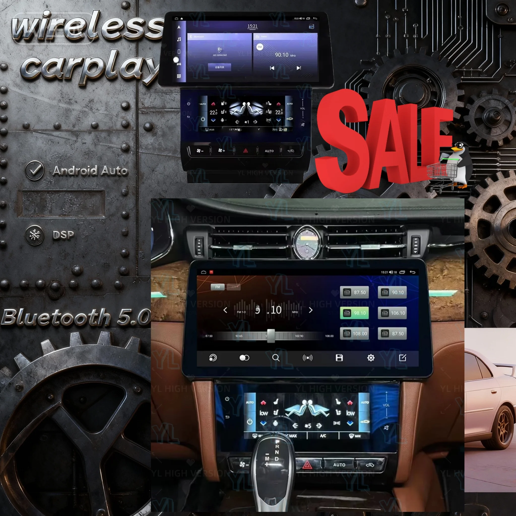 

Экран Android 13 для Maserati Quattroporte 13-15 2016 2017 2018, автомобильный радиоприемник, обновление GPS, головное устройство, мультимедиа