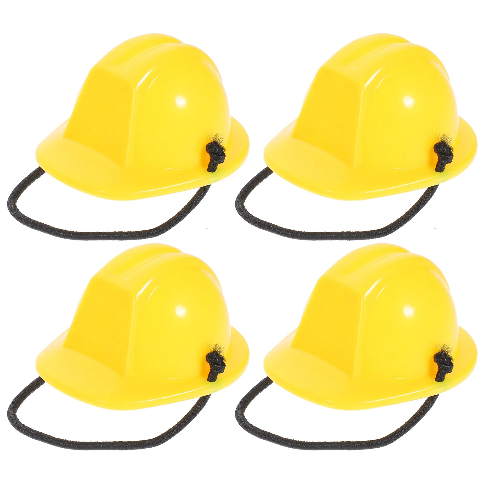 4Pcs Mini Construction Hat Safety Kids Pretend Play Dress Up Fun Accessories Mini Cap Decoration Dress Up Hat