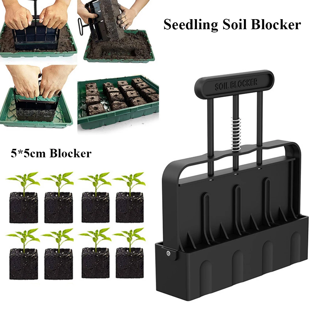 

Handheld Seedling Soil Block Maker 20-Cell steel Soil Blocking Tool With Handle Garden Blocking Tools For Protecting Seedling