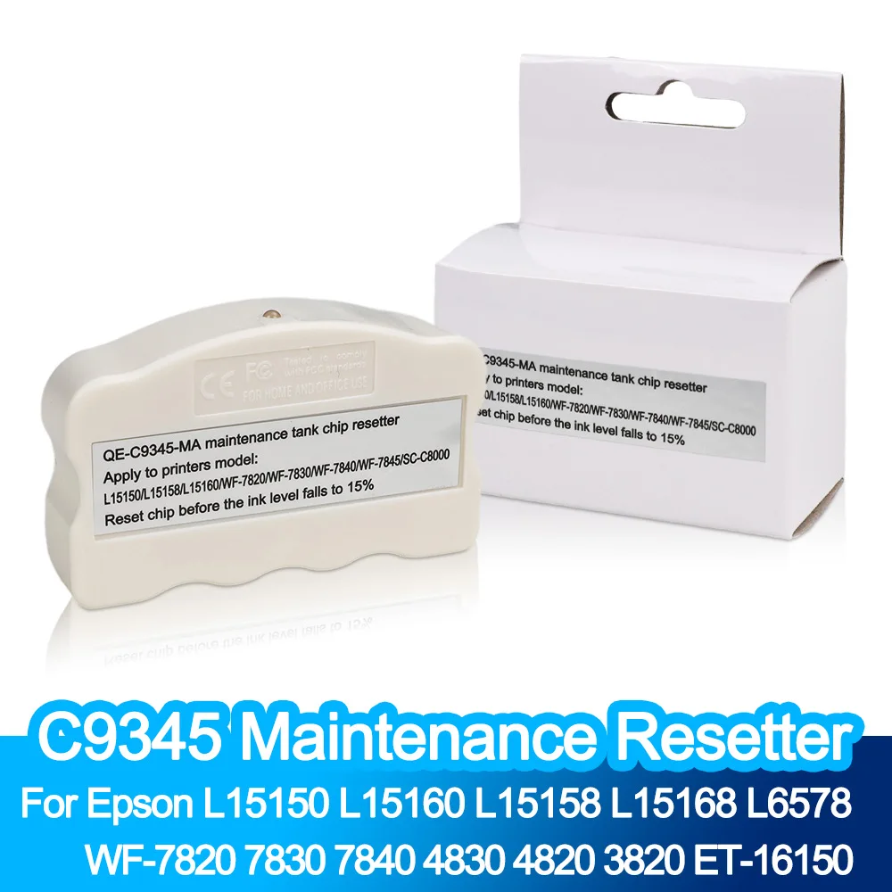 C9345 Maintenance Resetter For Epson ST-C8000 L15150 L15160 L15158 L15168 L6578 WF-7820 7830 7840 4830 4820 3820 ET-16150 16600