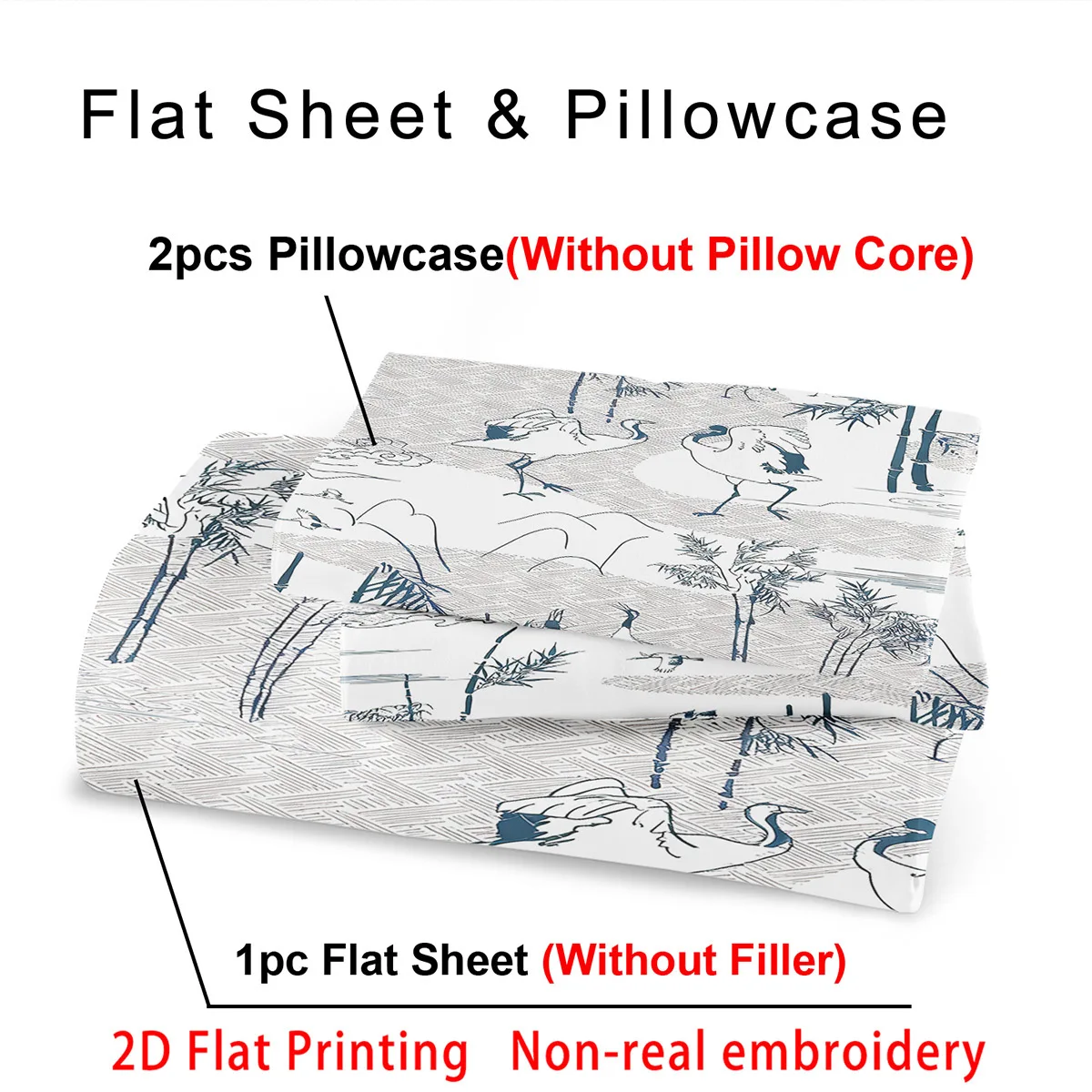 3-Piece Mattress Protector Set, 2D Flat Printed Fitted Sheet, Ribbed Bamboo Pattern Fitted Sheet, Decorative Mattress Cover with Animal Motifs, Home Bedroom Decoration, Holiday-Themed Fitted Sheet and Pillowcase, Mattress Protector, Stain-Resistant, Mattress Cover Suitable for All Seasons, Machine Washable, Easy to Care For, Suitable for Home Bedroom Use, Essential for Dormitories and Rentals, Master Bedroom and Guest Room Decoration, Dust-Proof and Stain-Resistant, High Elasticity, Fits Various Sizes
