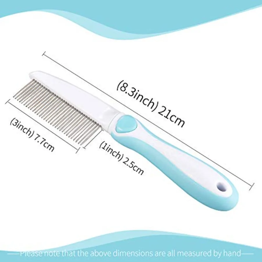 개를위한 전문 스테인레스 스틸 손질 빗 긴 곱슬 머리카락을위한 고양이 Detangler는 힘든 매트 매듭 엉킴을 제거합니다 PainFre