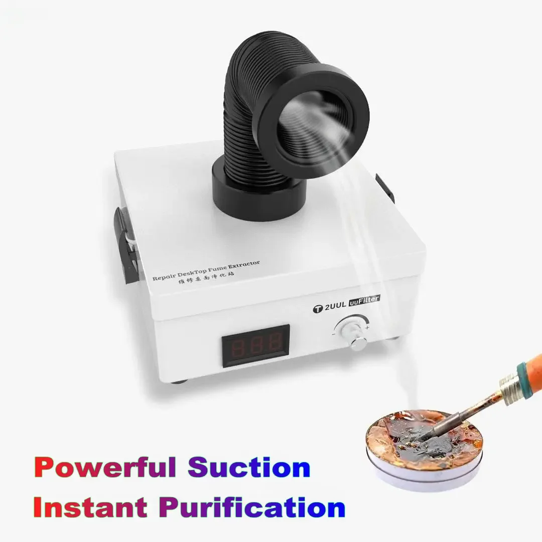 2UUL Uufilter Fume Extractor Desktop Soldering Smoke Purifier 3 Layer Filter Dust Purification System for Phone Welding Repair