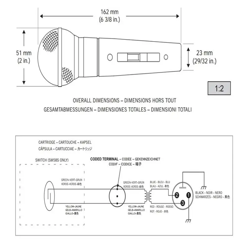 Metal Sm58 Cardioïde Dynamische Microfoon Voor Podiumzang Professionele Bedrade Microfoon Voor Shure Karaoke Bbox Opname Zang