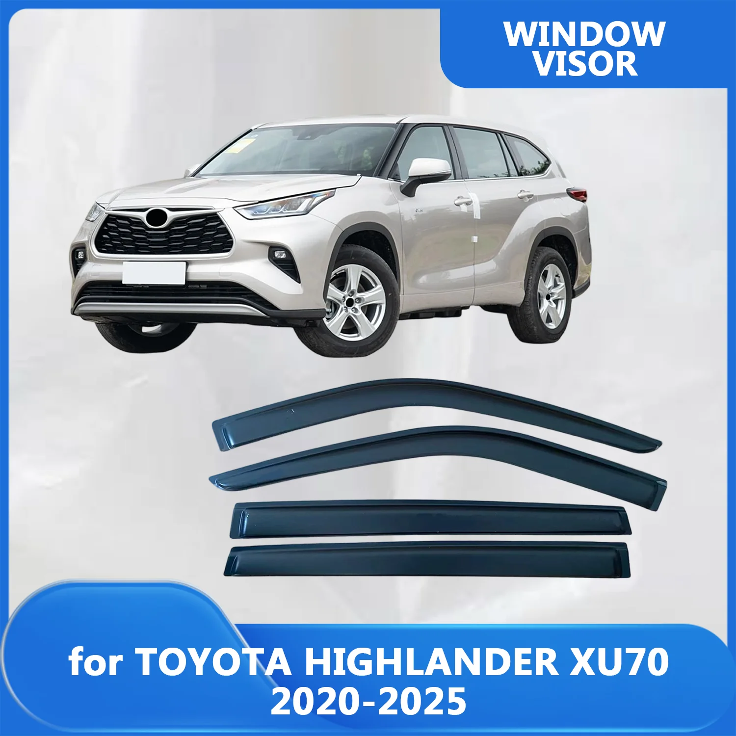 

Window Visor for TOYOTA HIGHLANDER XU70 2020-2025 Wind Deflectors Rain Guards Door Visor Vent Shades Ventvisor Exterior Parts